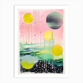 Abstract Landscape Risograph Style 33 Art Print