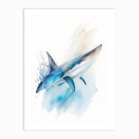 Ragged Tooth Shark Watercolour Art Print