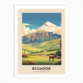 Cotopaxi National Park Ecuador 1 Vintage Hiking Travel Poster Art Print