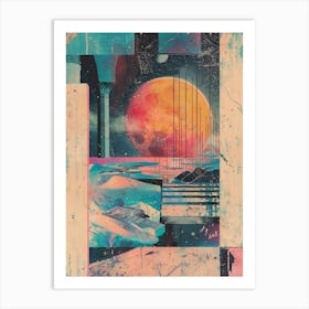 Abstract Painting of sunset Art Print