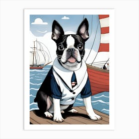 Boston Terrier-Reimagined 5 Art Print