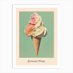 Summer Vibes Ice Cream Poster 3 Art Print