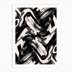 Abstract Black And White Pattern Art Print