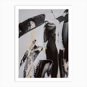 Abstract Black And White Painting Art Print