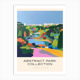 Abstract Park Collection Poster Parc De La Vilette Paris 4 Art Print