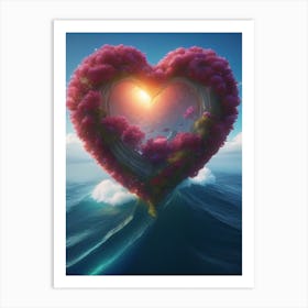 Love Over The Ocean Art Print