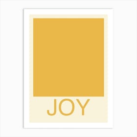 Joy Print Uplifting Wall Art Yellow Home Decor Art Print