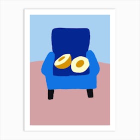 Blue Chair Art Print