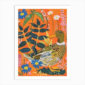 Spring Birds Mallard Duck 4 Art Print