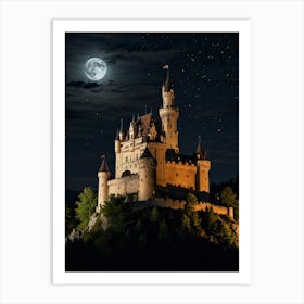 Castle At Night 5 Art Print