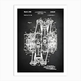 Radial Engine Airplane Patent Print Aircraft Patent Plane Art Multi Row Radial Engine Air Plane Print Patent Print Va1051 Art Print