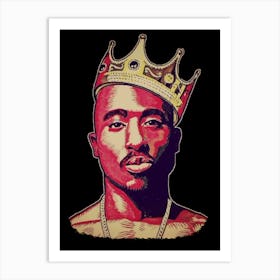 Tupac Shakur king of rap legend Art Print
