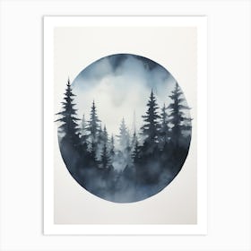 Watercolour Painting Of Black Forest   Germany 2 Art Print