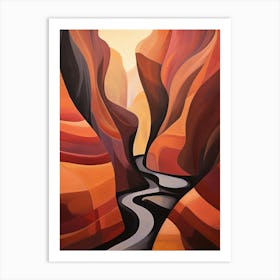 Canyon Abstract Minimalist 7 Art Print