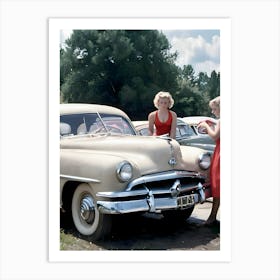 50's Era Community Car Wash Reimagined - Hall-O-Gram Creations 5 Art Print