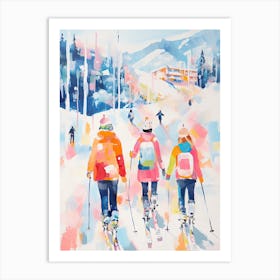 Steamboat Ski Resort   Colorado Usa, Ski Resort Illustration 0 Art Print