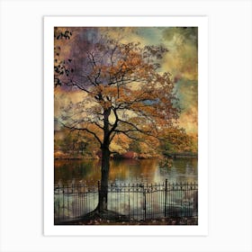 Autumn Tree In Central Park Art Print