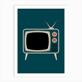 Retro Old Tv 60's, Vintage Art Print