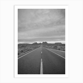 Monochrome Monument Valley II on Film Art Print