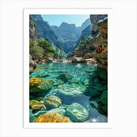 Azure Water 1 Art Print