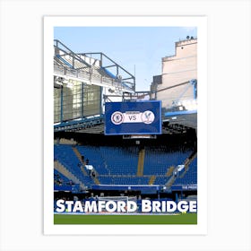 Stamford Bridge, Chelsea, Stadium, Football, Art, Soccer, Wall Print, Art Print Art Print