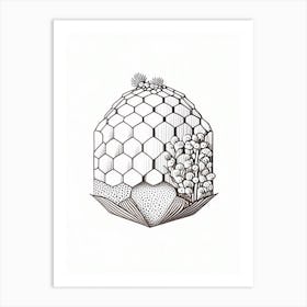 Pollen Beehive 6 William Morris Style Art Print