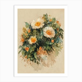 Daisies In A Vase Art Print