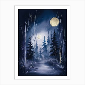 Night In The Forest Art Print