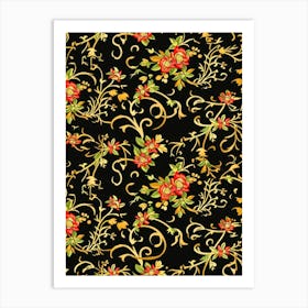 Floral Charm London Fabrics Floral Pattern 4 Art Print