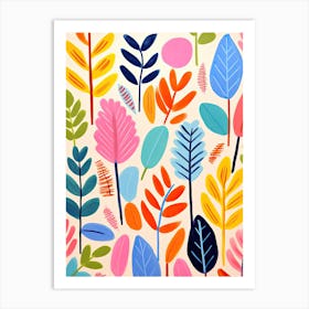 Blooms In Matisse Style Wake Art Print