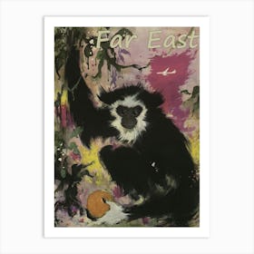 Far East Monkey, Vintage Travel Poster Art Print