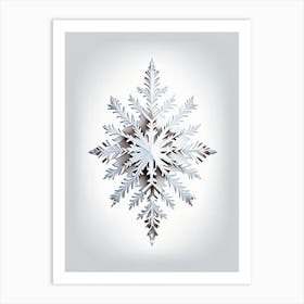 Crystal, Snowflakes, Marker Art 3 Art Print