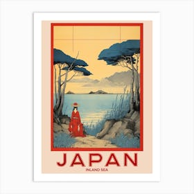Inland Sea, Visit Japan Vintage Travel Art 2 Art Print
