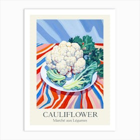 Marche Aux Legumes Cauliflower Summer Illustration 1 Art Print