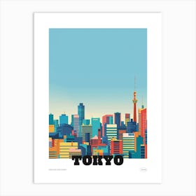 Tokyo Japan 6 Colourful Travel Poster Art Print