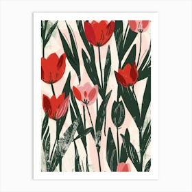 Red Tulips 8 Art Print