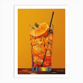 Orange Juice In A Glass 2 Art Print