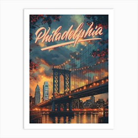 Philadelphia, Pennsylvania: A Vintage Poster Art Print