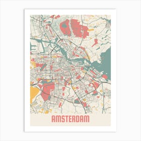 Amsterdam Map Poster Art Print