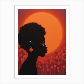 Silhouette Of A Woman 7 Art Print