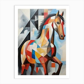 Horse Abstract Pop Art 6 Art Print