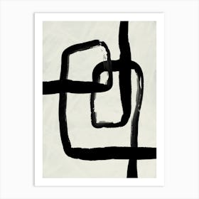 Black Strokes No 8 Art Print