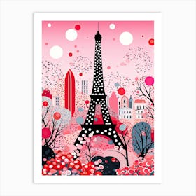 Paris, Illustration In The Style Of Pop Art 1 Art Print