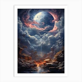 Moonlight In The Sky Art Print