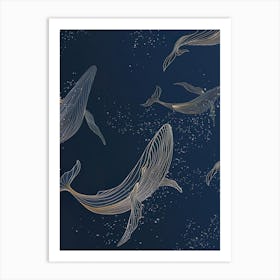 Humpback Whales Art Print