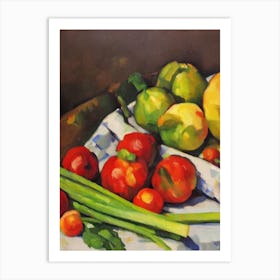 Celery Cezanne Style vegetable Art Print