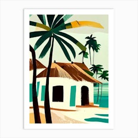 Pemba Island Tanzania Muted Pastel Tropical Destination Art Print