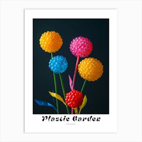 Bright Inflatable Flowers Poster Globe Amaranth 2 Art Print