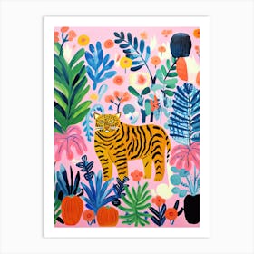 Tiger In The Jungle 4, Matisse Inspired Art Print