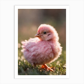 Pink Baby Chick 0 Art Print